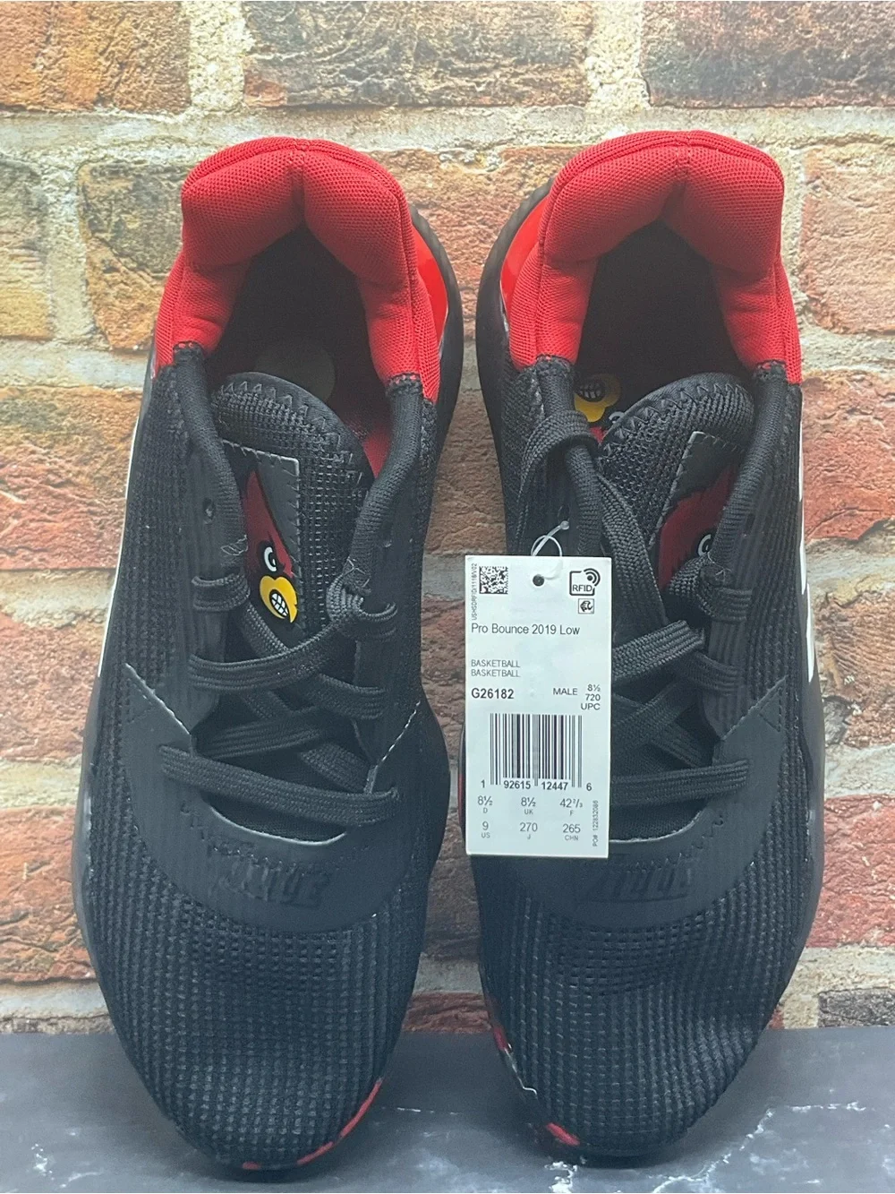 NWT adidas Pro Bounce 2019 Low Louisville Cardinals Size 9